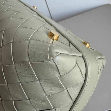 Sold Bottega Veneta Mini Wallace Leather Green Travertine & Muse Brass