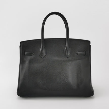 Hermes Birkin 30 Black Epsom Leather Palladium Hardware 2012