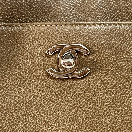 Chanel Cerf Executive Tall Brown Leather Handbag 30cm