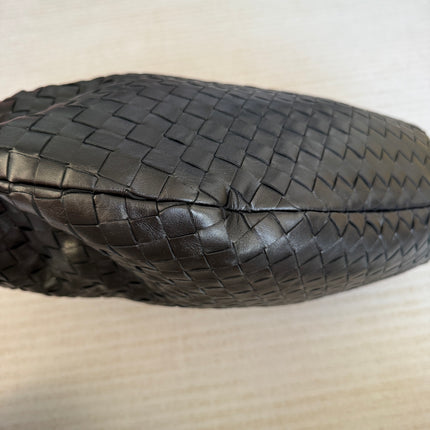 Bottega Veneta Jodie Medium Black Lambskin Leather Silver Hardware