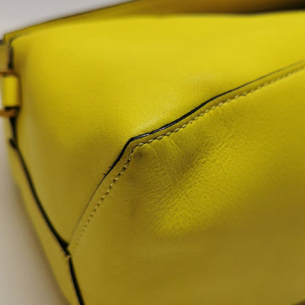 Loewe Puzzle Hobo Yellow Leather Shoulder Bag
