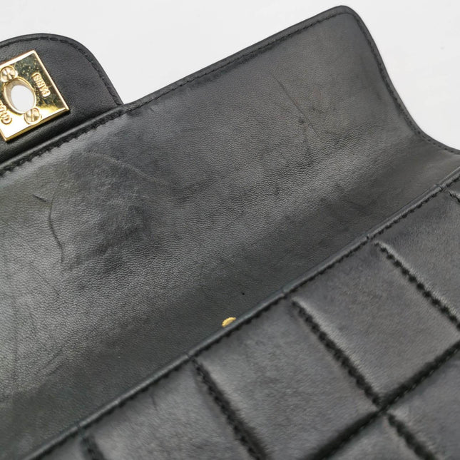 Chanel East West Chocolate Bar Black Leather