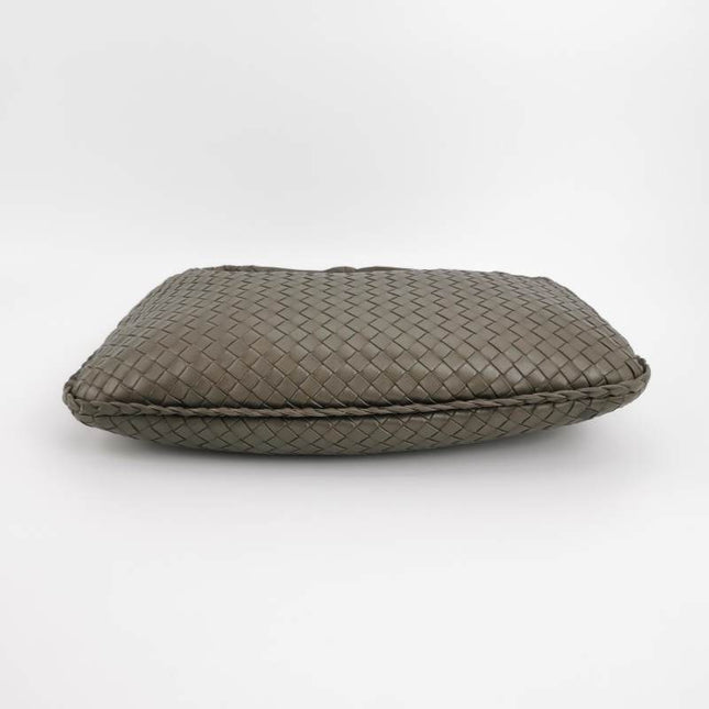 Bottega Veneta Hobo Bag Lambskin leather Grey Medium 40cm