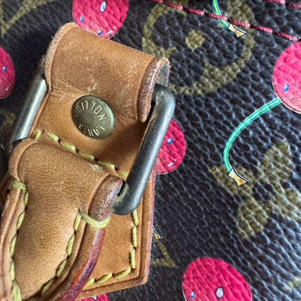 Sac bandoulière Louis Vuitton x Takashi Murakami Speedy 25 Cerises en Monogram