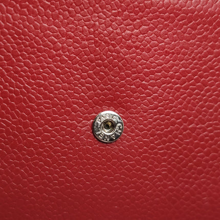 Chanel Wallet on Chain WOC Double CC Red Caviar Leather