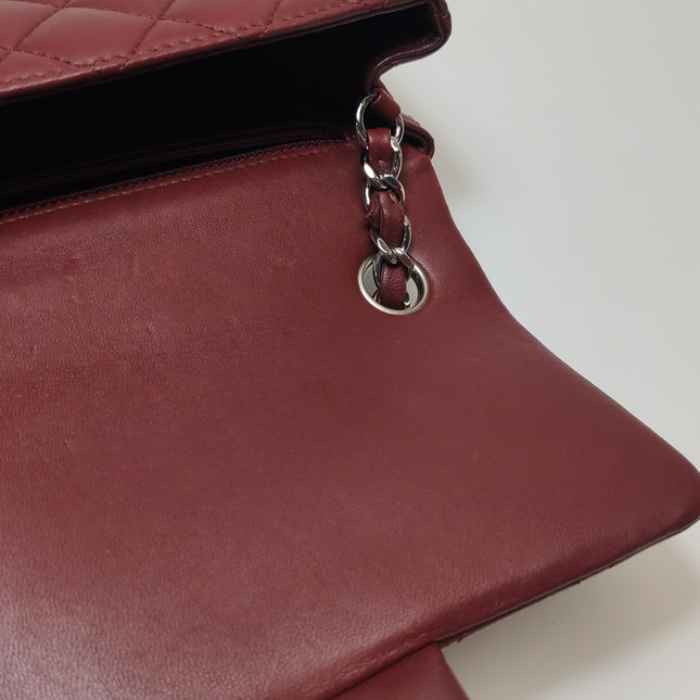 Chanel Classic Flap Rectangular Mini Burgundy Lambskin Silver HW, 2019