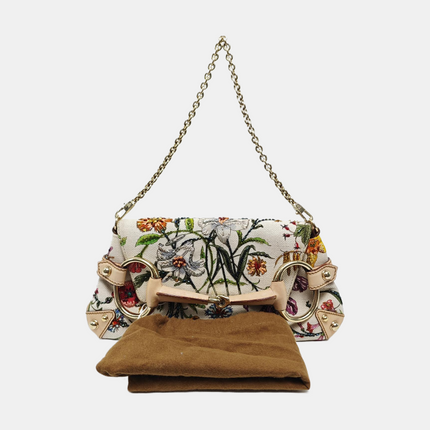 Gucci Horsebit 1955 Small Chain Bag Limited Edition Floral Print Canvas