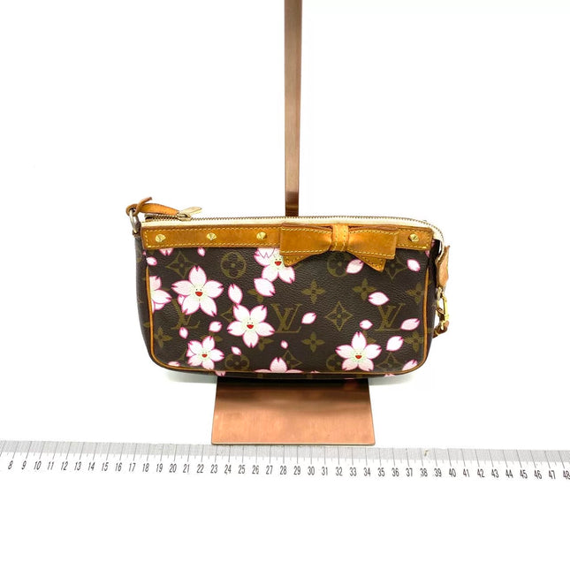 Louis Vuitton x Takashi Murakami Cherry Blossom Pochette Accessoire Brown Monogram