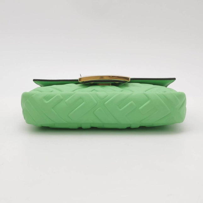Sold Fendi Baguette Mini Green Nappa Leather Crossbody Bag