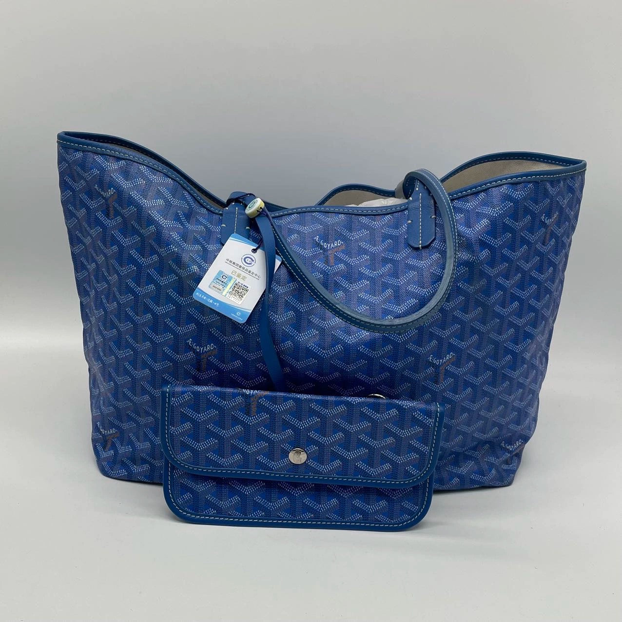 Sold Goyard Saint Louis PM Tote Medium Blue