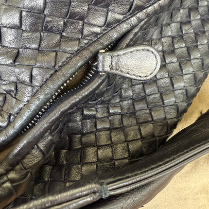 Bottega Veneta Veneta Hobo Maxi Black Tiny Fringes Leather 51cm