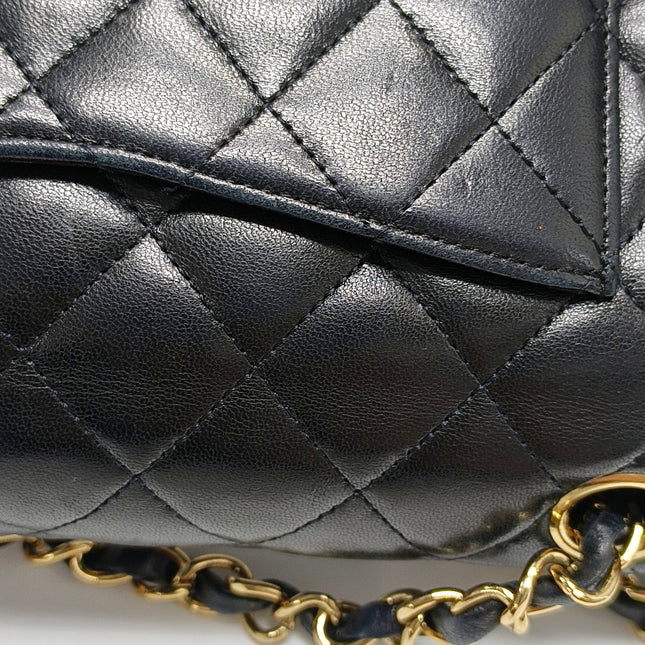 Chanel Classic Flap Medium Black Lambskin Leather Gold Hardware 2009-2010