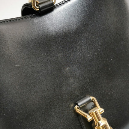 Sold Gucci Jackie 1961 Black Leather Bag Small with Adjustable Strap