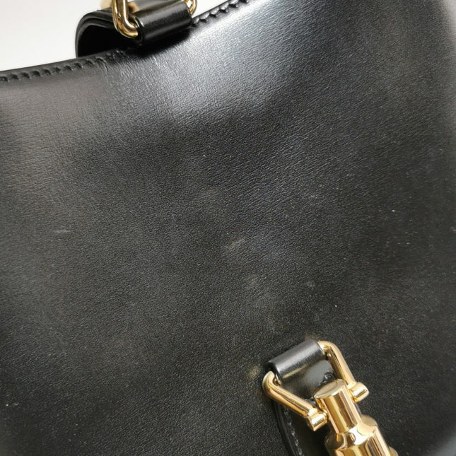 Sold Gucci Jackie 1961 Black Leather Bag Small with Adjustable Strap