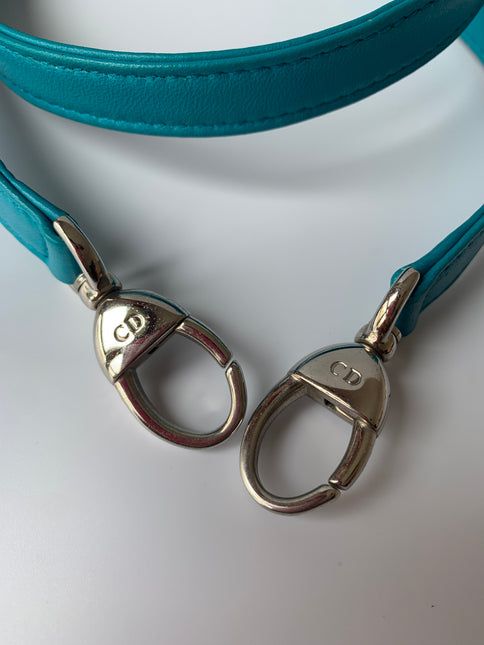 Sold Lady Dior Medium Bag Blue Cannage Lambskin Leather