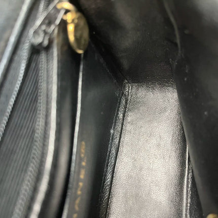 Chanel Classic Flap Mini Square Vintage Black Velvet 24k Gold Hardware 1991-94