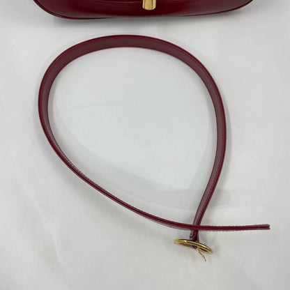 Gucci Jackie 1961 Small Burgundy Red Leather Bag with Adjustable Strap