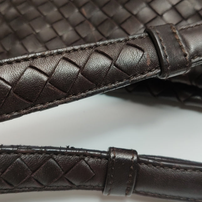 Bottega Veneta Garda Dark Brown Intrecciato Nappa Leather Large 33cm