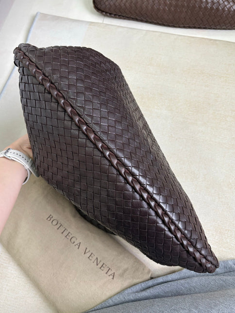 Bottega Veneta Veneta Hobo Dark Chocolate Brown Intreciatto Leather Bag Large 47cm