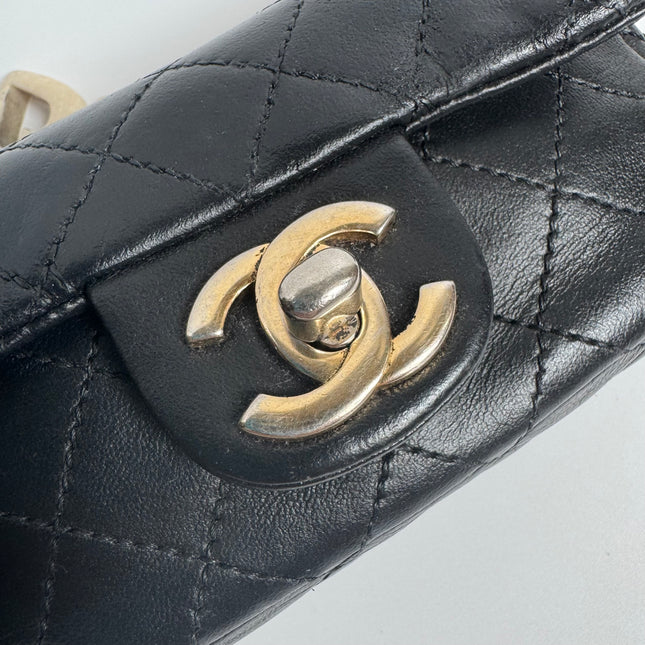 Chanel Classic Flap Super Mini Valentine's Special Black Lambskin Nautical Charms