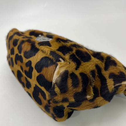 Prada Leopard Print Pony-style Calfskin Mini Clutch