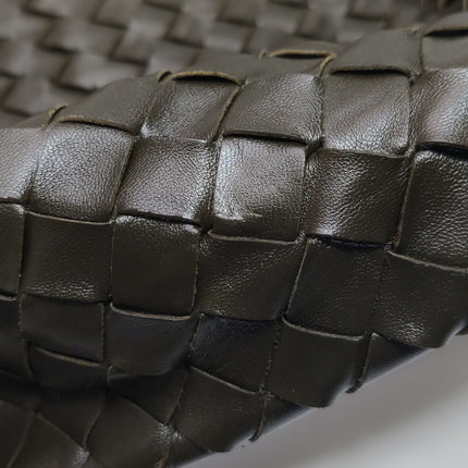 Bottega Veneta Hop Large Leather Dark Olive Green Hobo Bag
