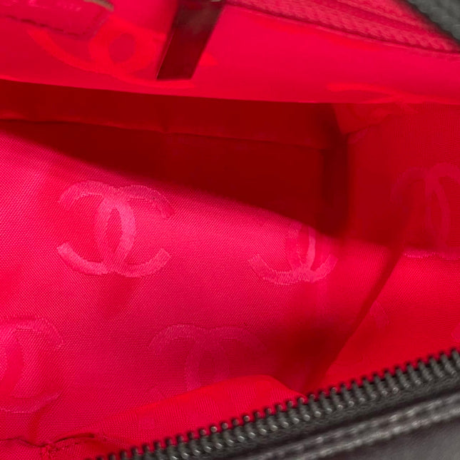 Chanel Cambon Multi-pocket Ligne Reporter Bag Medium Black Calfskin Leather