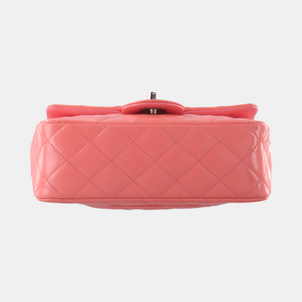 Sold Chanel Classic Flap Mini Pink Patent Leather Silver Hardware, 2015-2016
