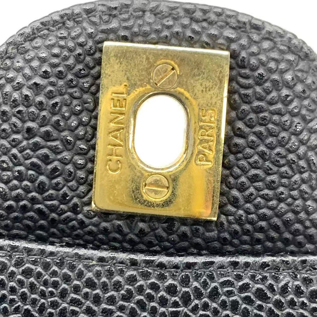 Chanel Classic Flap Medium 2014 Black Caviar Leather Gold Hardware
