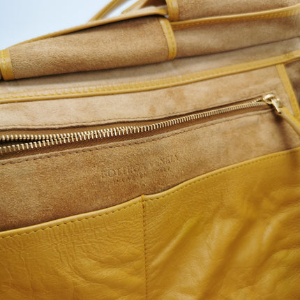 Bottega Veneta Arco Tote Bag Medium Yellow Shiny Calfskin leather