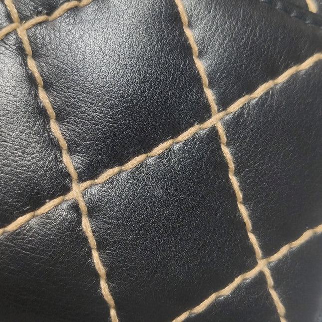 Chanel Wild Stitch Flap Black Leather with Stitching Detail 2000-2002