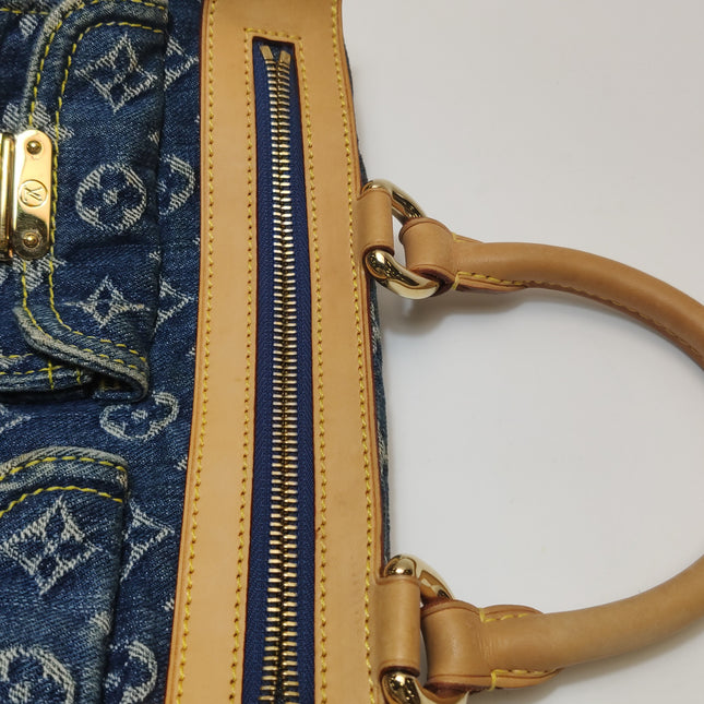 Louis Vuitton Blue Denim Neo Speedy Boston Bag