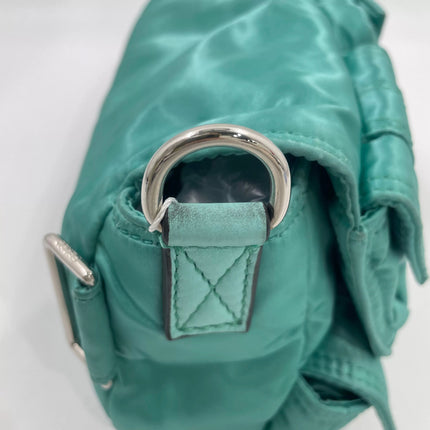 Fendi Baguette Cargo Multipocket Tiffany Blue Nylon 3-way Bag