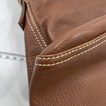 Fendi Mamma Forever Baguette Selleria Brown Calfskin Leather Silver Hardware