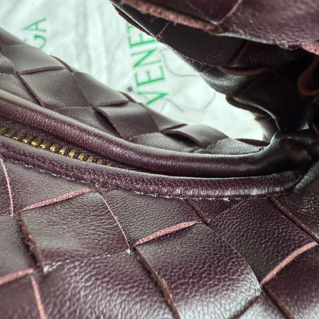 Bottega Veneta Jodie Mini Dark Burgundy Wine Leather