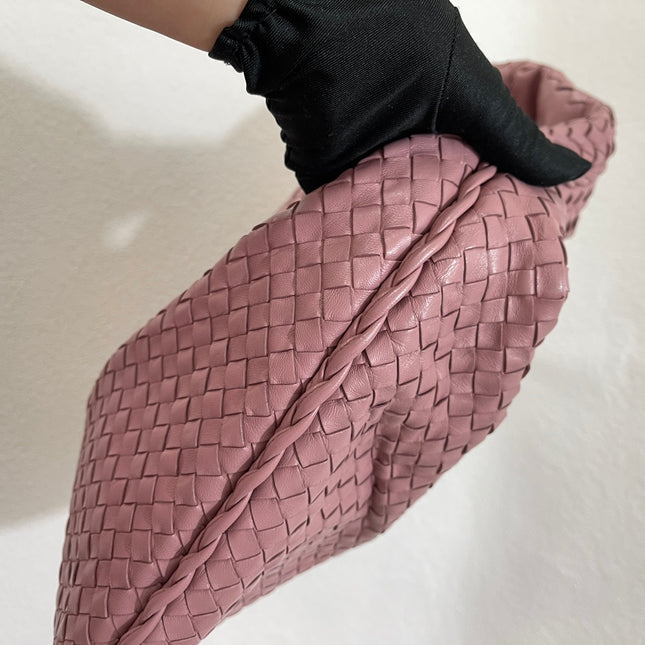 Sold Bottega Veneta Veneta Hobo Medium Cherry Blossom Pink Intrecciato Leather Bag 40cm