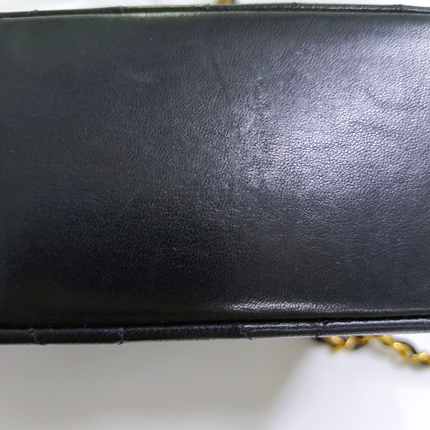 Chanel Diana CC Flap Bag Medium Vintage Black Lambskin Leather with 24k Gold HW, 1991-1994