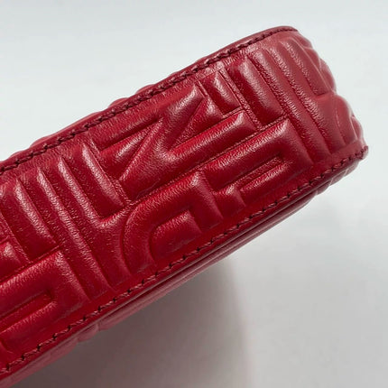 Fendi Baguette 1997 Re-edition 3D Embossed Red Leather Shoulder bag