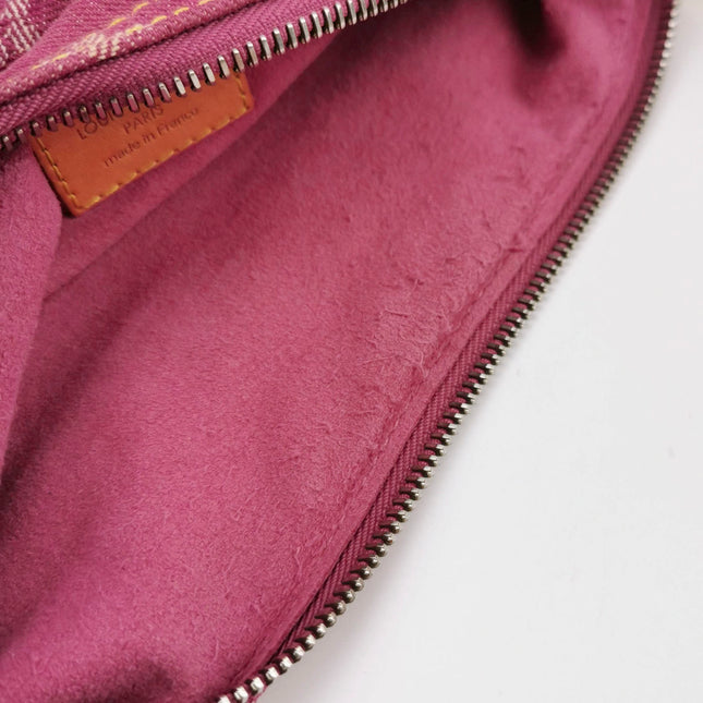 Louis Vuitton Monogram Pink Denim Baggy PM Shoulder Bag