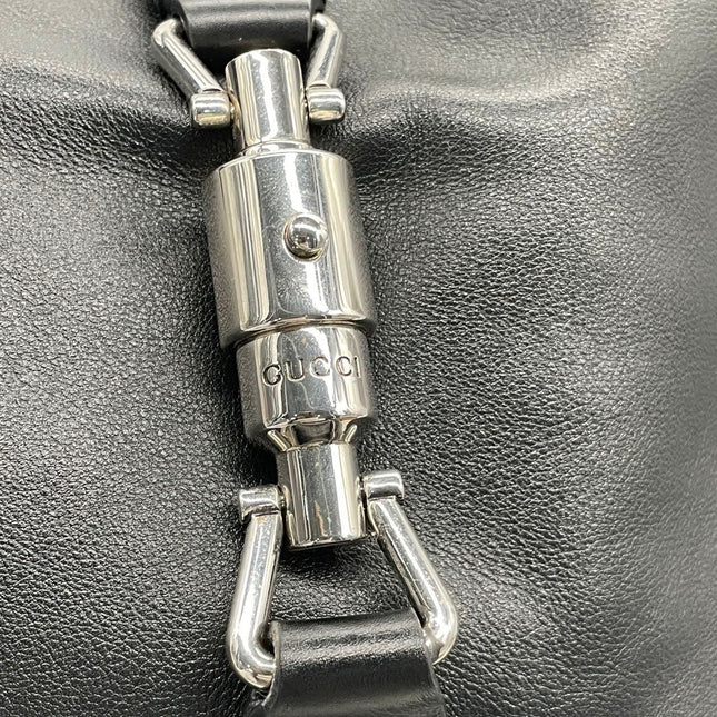 Gucci Jackie 1961 Large Black Calfskin Leather With Long Strap