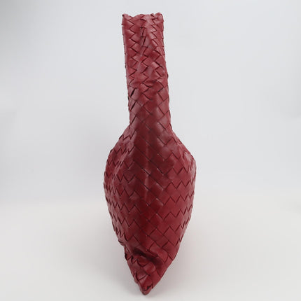 Bottega Veneta Hop Hobo Large Red Intrecciato Leather 45cm