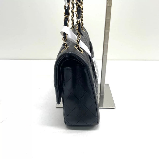 Chanel Classic Flap Medium 2015 Black Lambskin Leather Gold Hardware