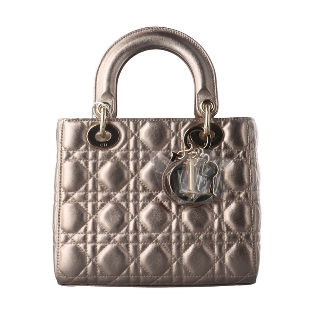 Lady Dior ABCdior Small Pink Irediscent and Metallic Cannage Lambskin Handbag-Luxbags