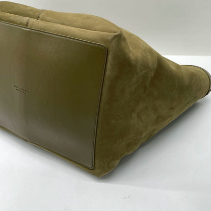 Bottega Veneta Cabat Tote Olive Green Suede Leather 38cm