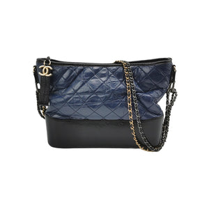 Chanel Gabrielle Hobo 2018 Navy Leather Medium Crossbody Bag