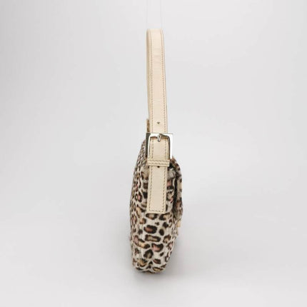 Sold Fendi Baguette Pony-hair Calfskin Leather in leopard print white and Pink