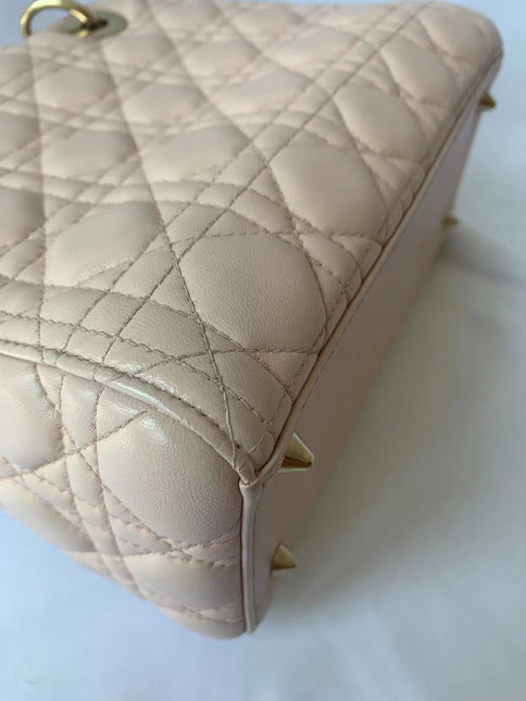 Sold Lady Dior Pink Cannage Leather Medium