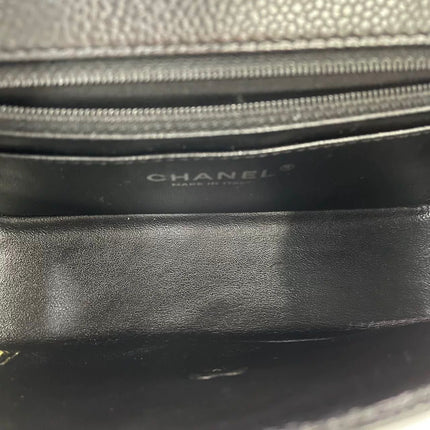 Chanel Classic Flap Mini Black Caviar Silver Hardware 2015-2016