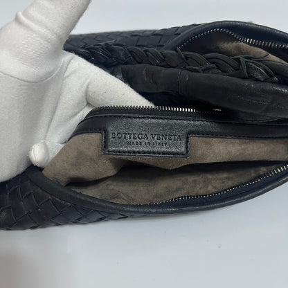 Bottega Veneta Intrecciato Hobo Bag Medium Black Leather 47cm