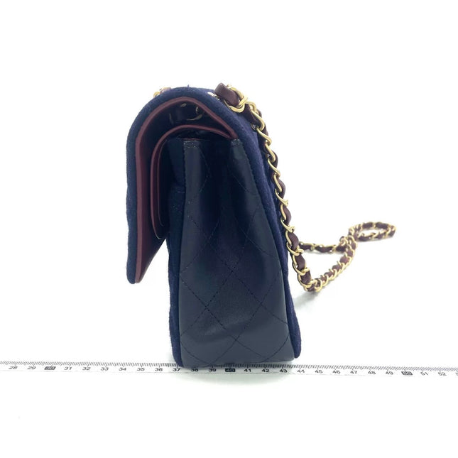 Chanel Medium Classic Double Flap Bag Métiers d'Art Paris-Hamburg 2018 Wool Nautical Charms